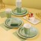 175 Pcs Sage Green Plates and Napkins Party Supplies - Sage Green Paper Plates Serve 25 Guests - Sage Green and Gold Disposable Plates Sets for Holiday Wedding Birthday Party Decoration